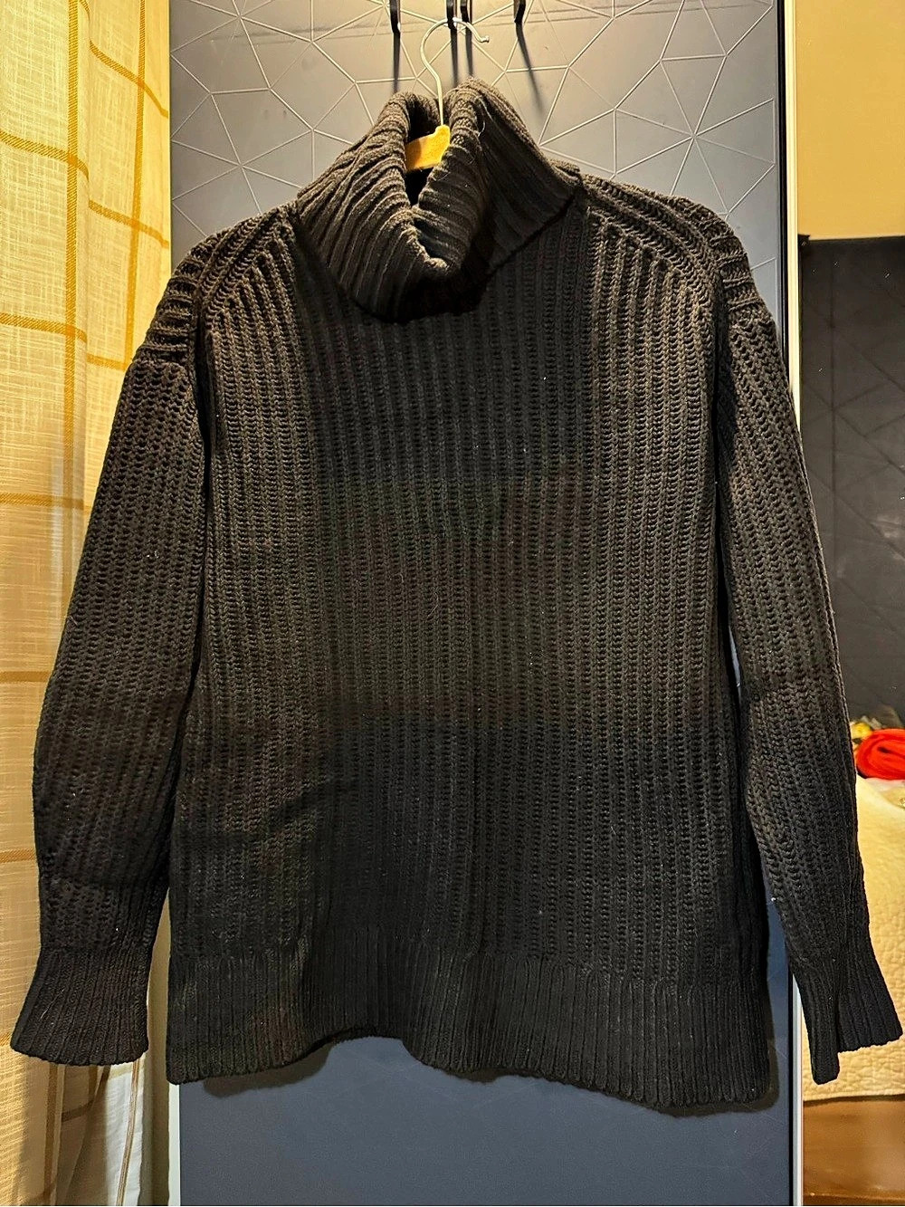 Everlane Black Cowl Neck Wool Sweater